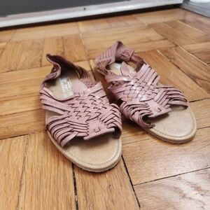Pink Leather Sandals